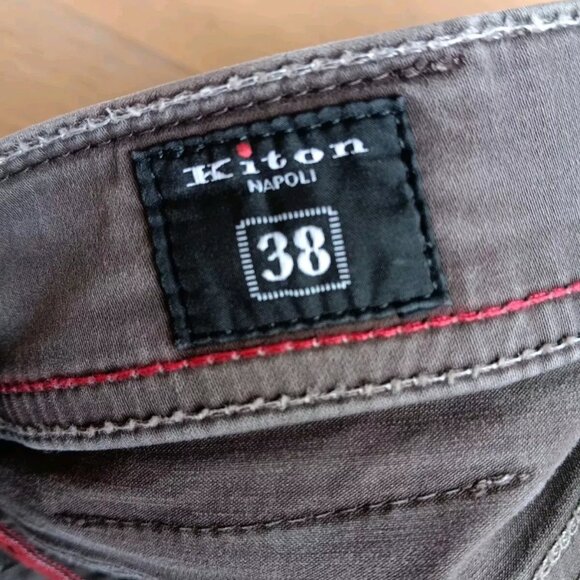 KITON Gray Cotton Jeans Pants 38 x 32 - Picture 6 of 7
